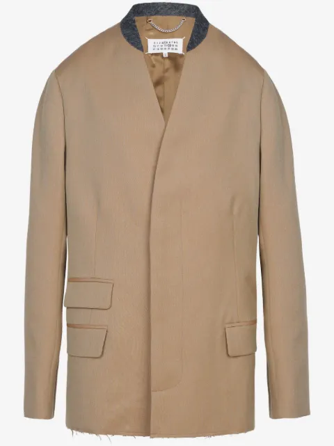 Maison Margiela blazer sin cuello y botones