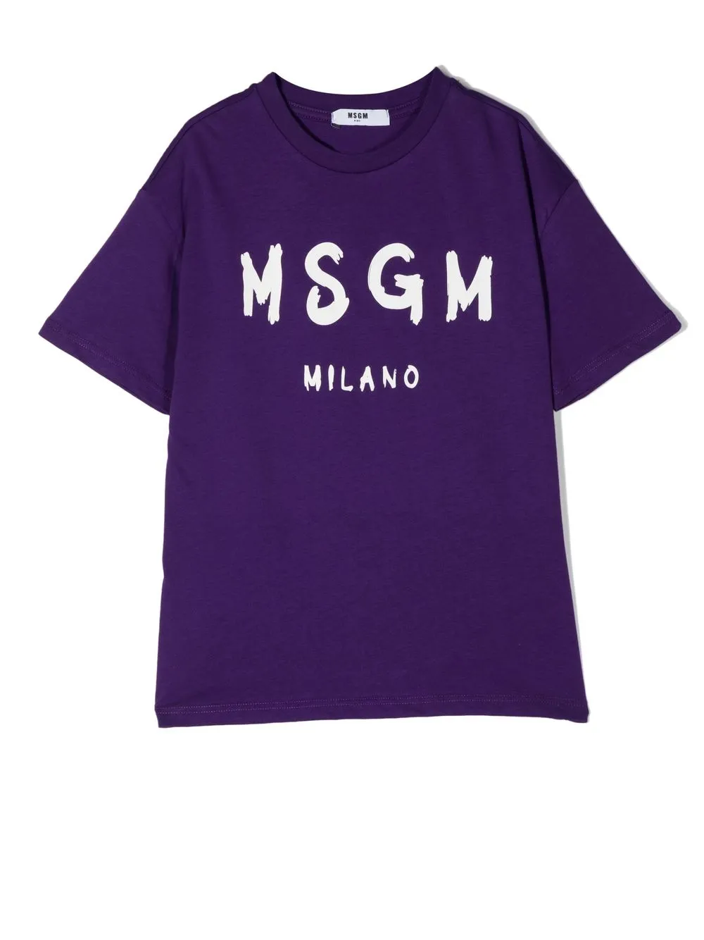 

MSGM Kids playera con cuello redondo y logo - Morado