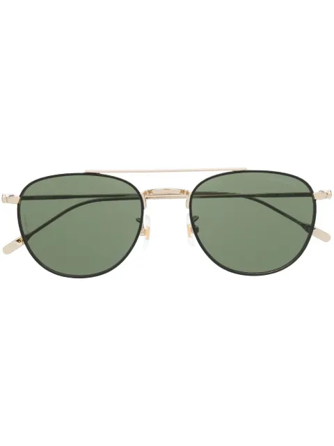 Montblanc lentes de sol con armazón redondo estilo piloto