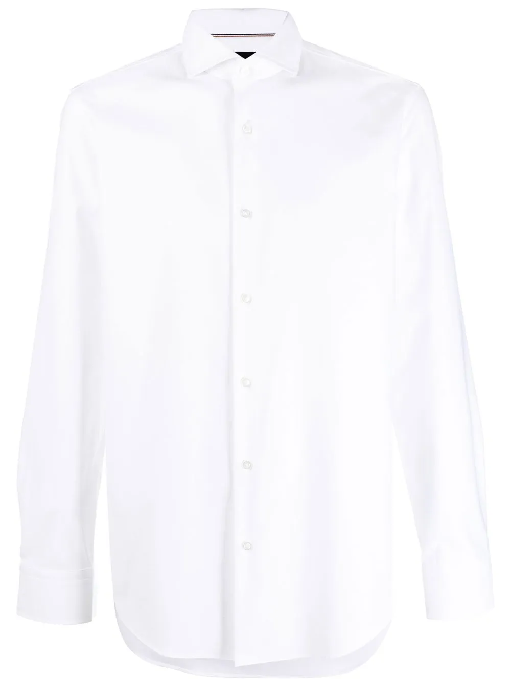 

BOSS camisa con cuello italiano - Blanco