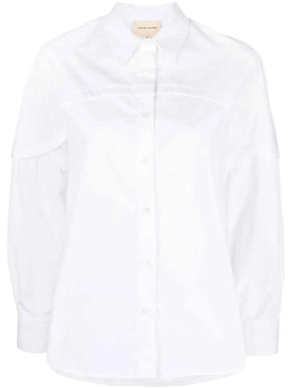 

Loulou Studio camisa ajustada con botones - Blanco