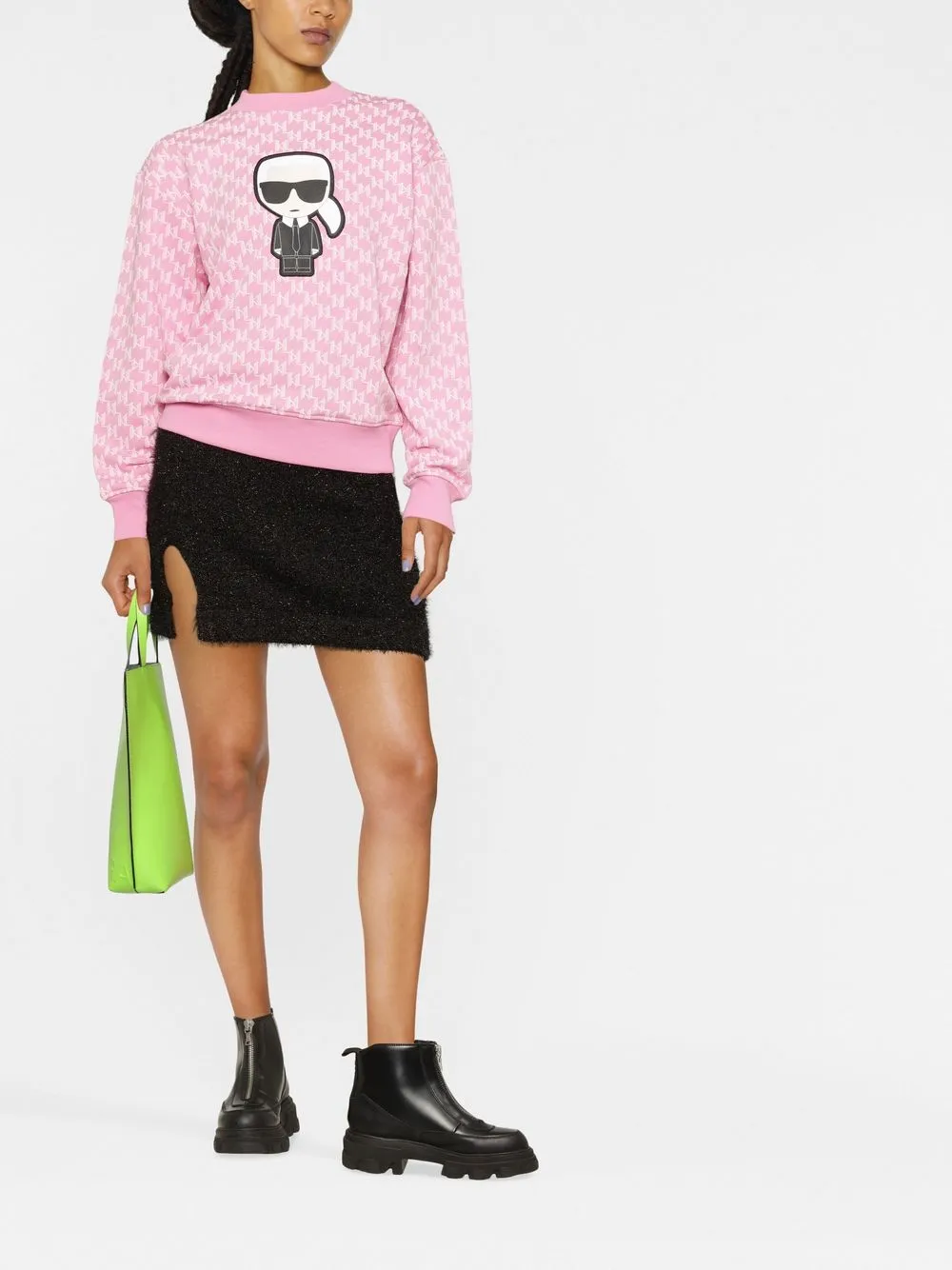 Karl Lagerfeld Ikonik Karl sweater met monogram - Roze