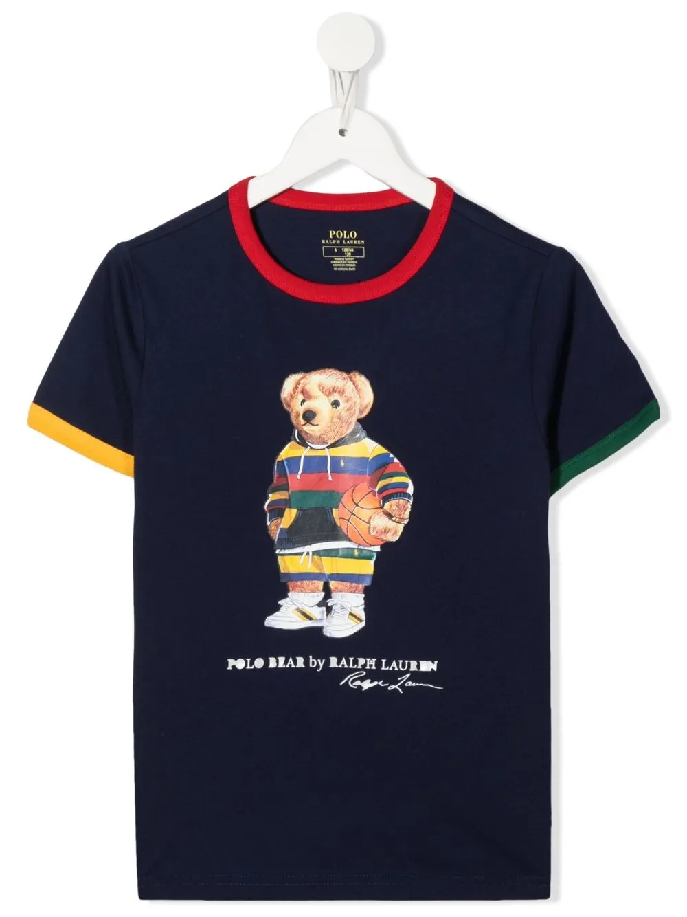 

Ralph Lauren Kids playera con motivo Teddy Bear - Azul