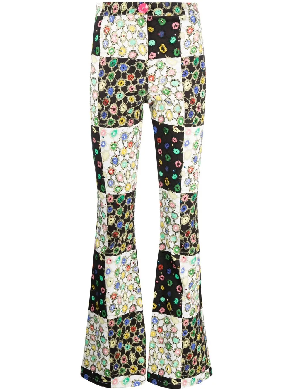 

SIEDRES pantalones slim con estampado gráfico - Negro