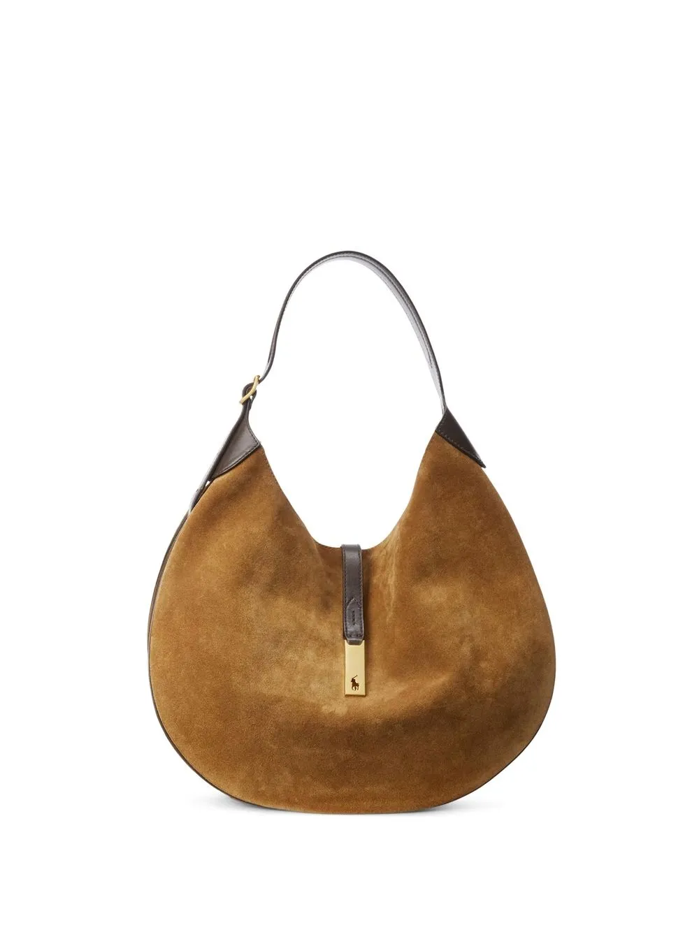

Polo Ralph Lauren Polo ID leather-trim shoulder bag - Brown