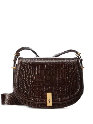 Ralph lauren embossed leather bag store