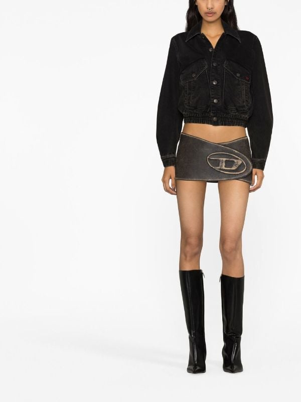 Embossed Monogram Leather Mini Skirt - Ready to Wear