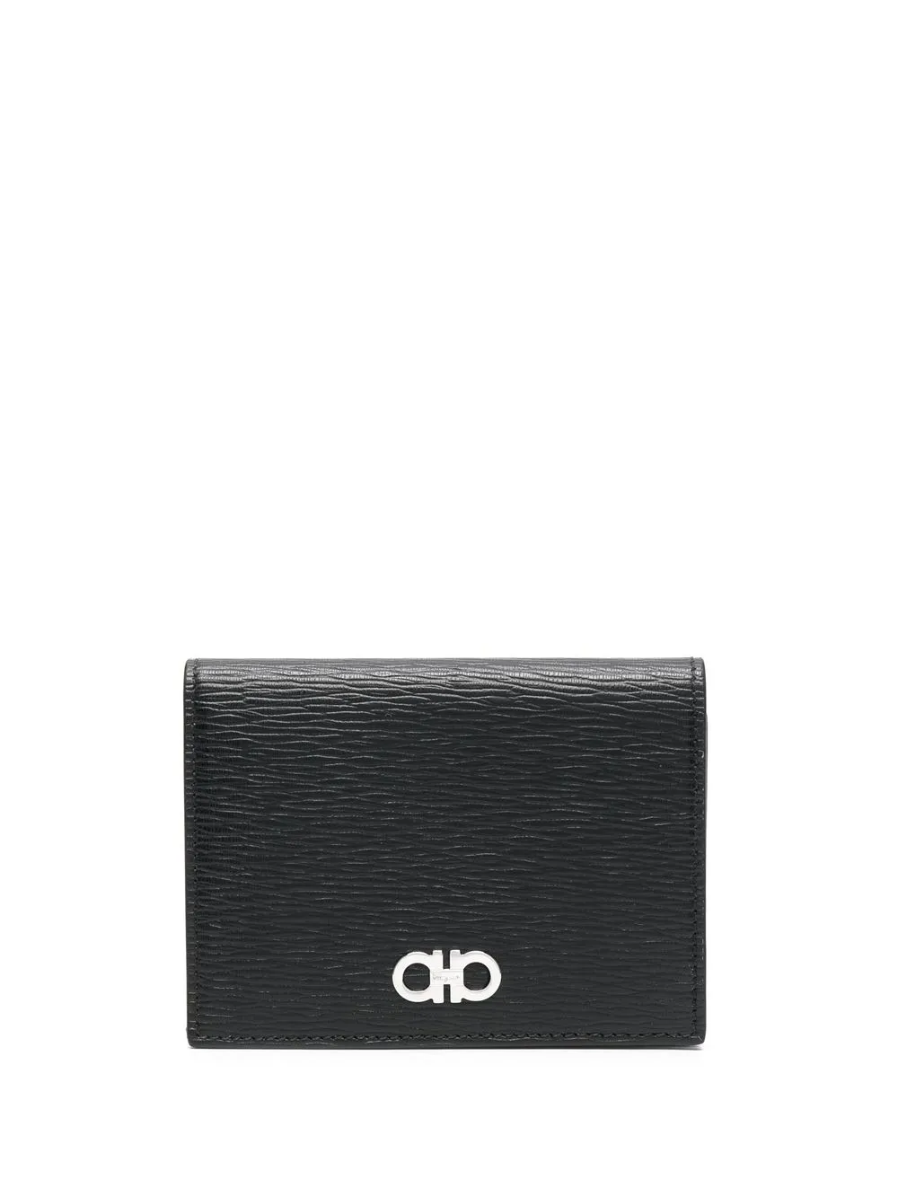 

Ferragamo Gancini-plaque leather wallet - Black