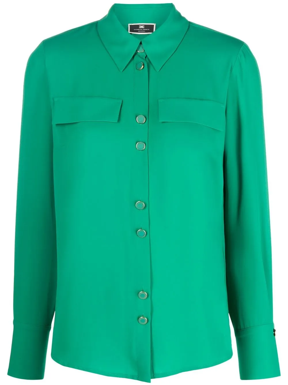 

Elisabetta Franchi camisa con bolsillo en el pecho - Verde