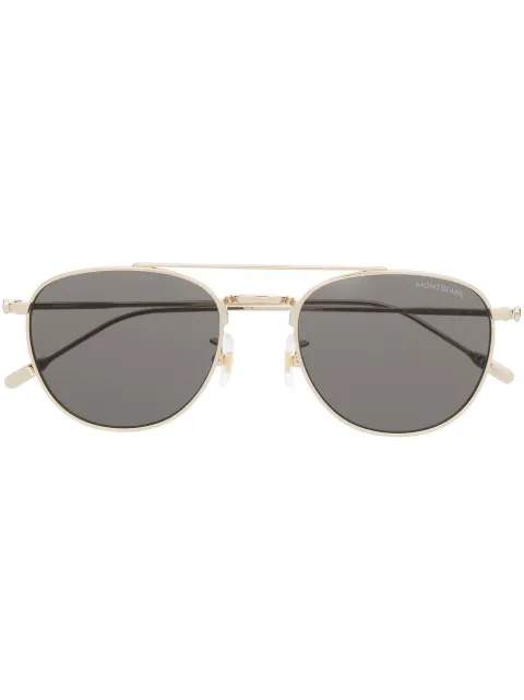 Montblanc pilot-frame bridge sunglasses
