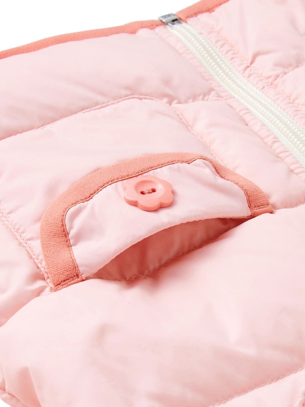 Shop Miki House Animal Friends Embroidered Padded Jacket In Pink