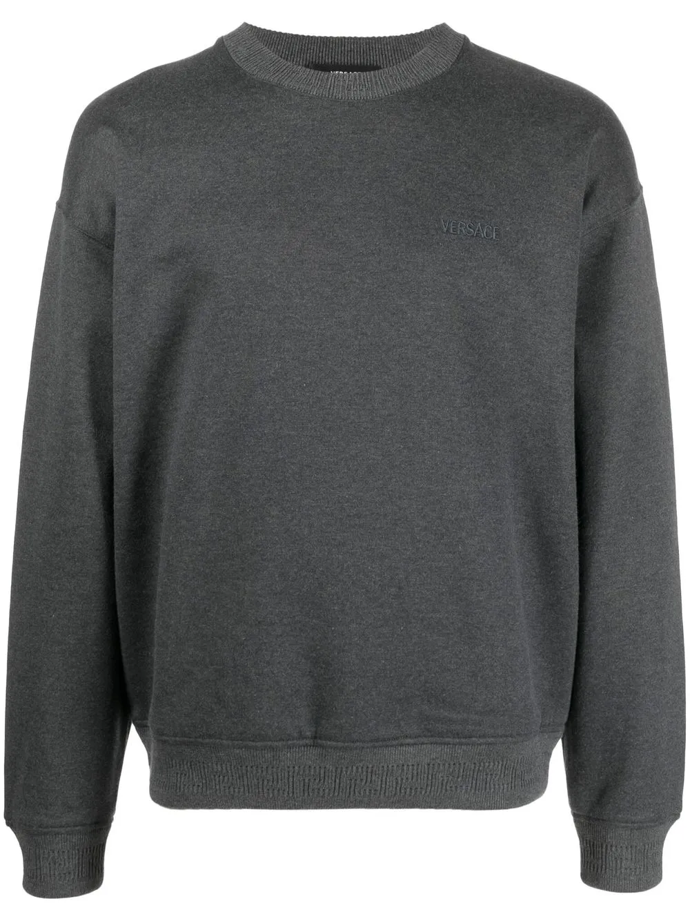 

Versace suéter con logo bordado - Gris
