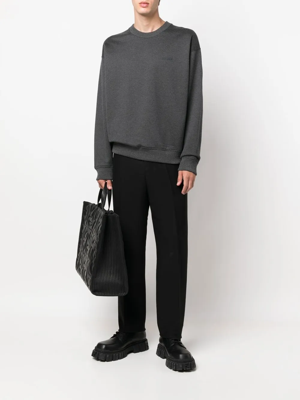 Versace Trui met ronde hals - Grijs