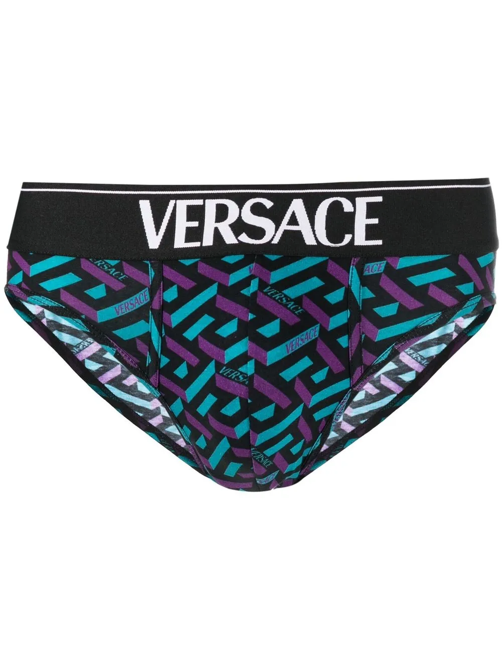 

Versace ropa interior con motivo Greca - Negro