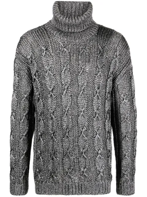 Saint Laurent suéter en tejido de ochos