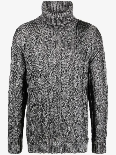 Saint Laurent suéter en tejido de ochos