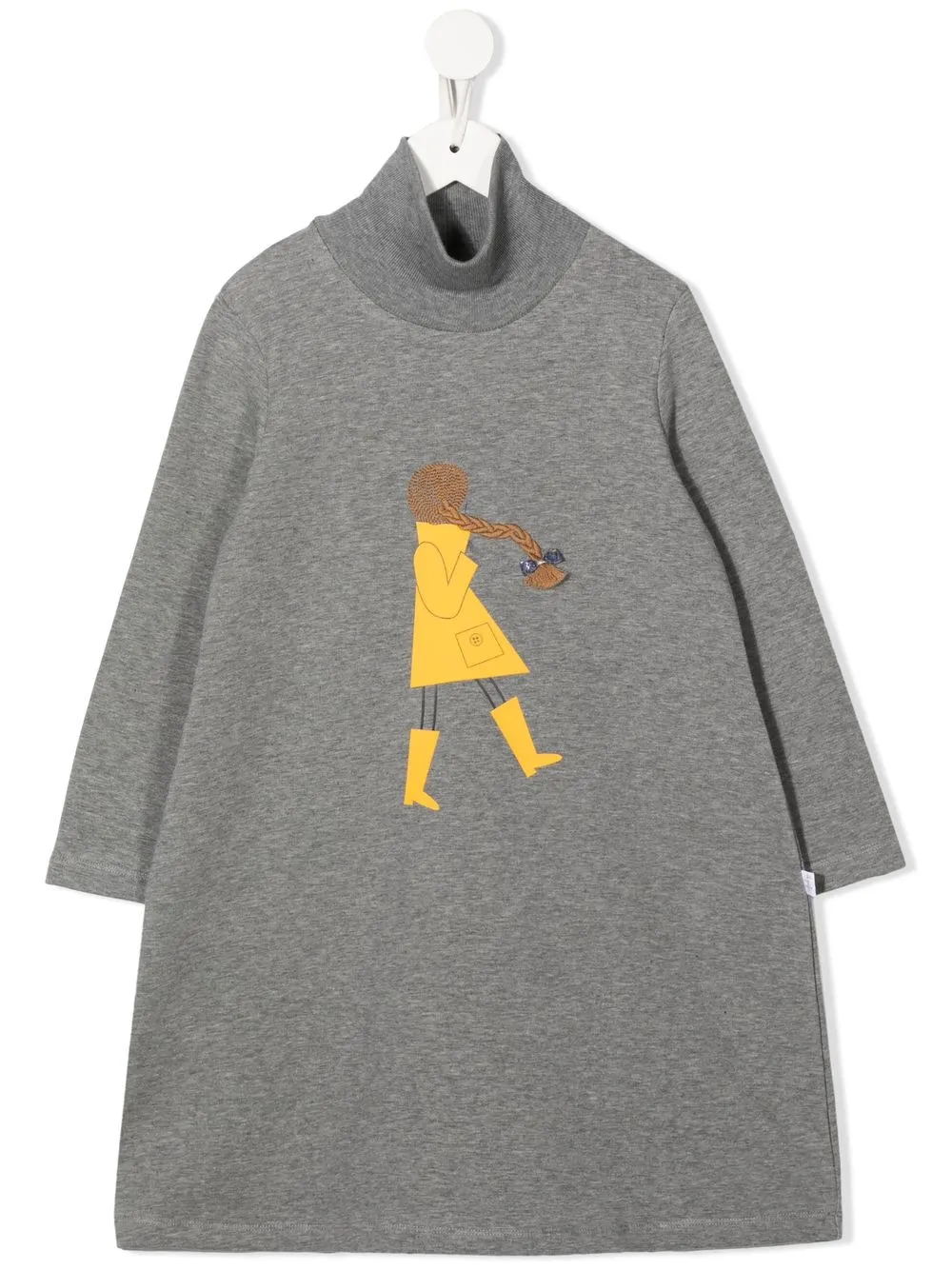 

Il Gufo vestido tipo suéter con estampado gráfico - Gris