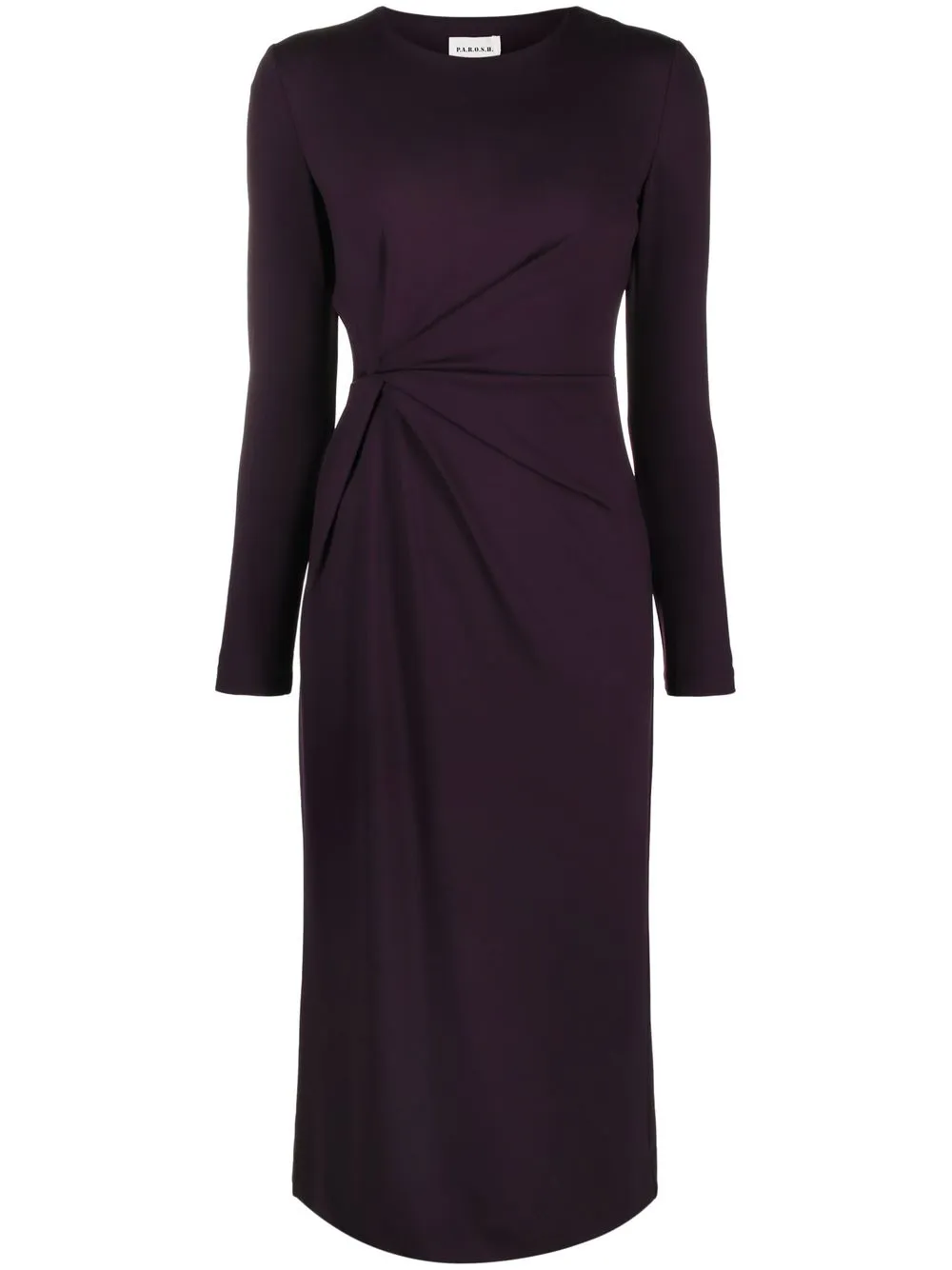 

P.A.R.O.S.H. vestido midi manga larga - Morado