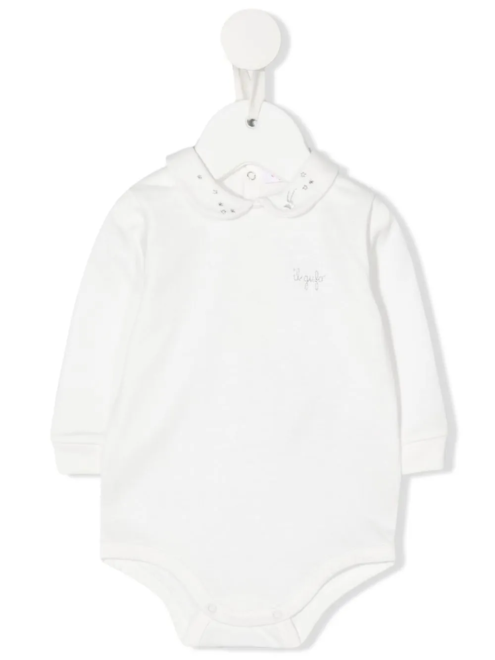 

Il Gufo logo embroidered bodysuit - White