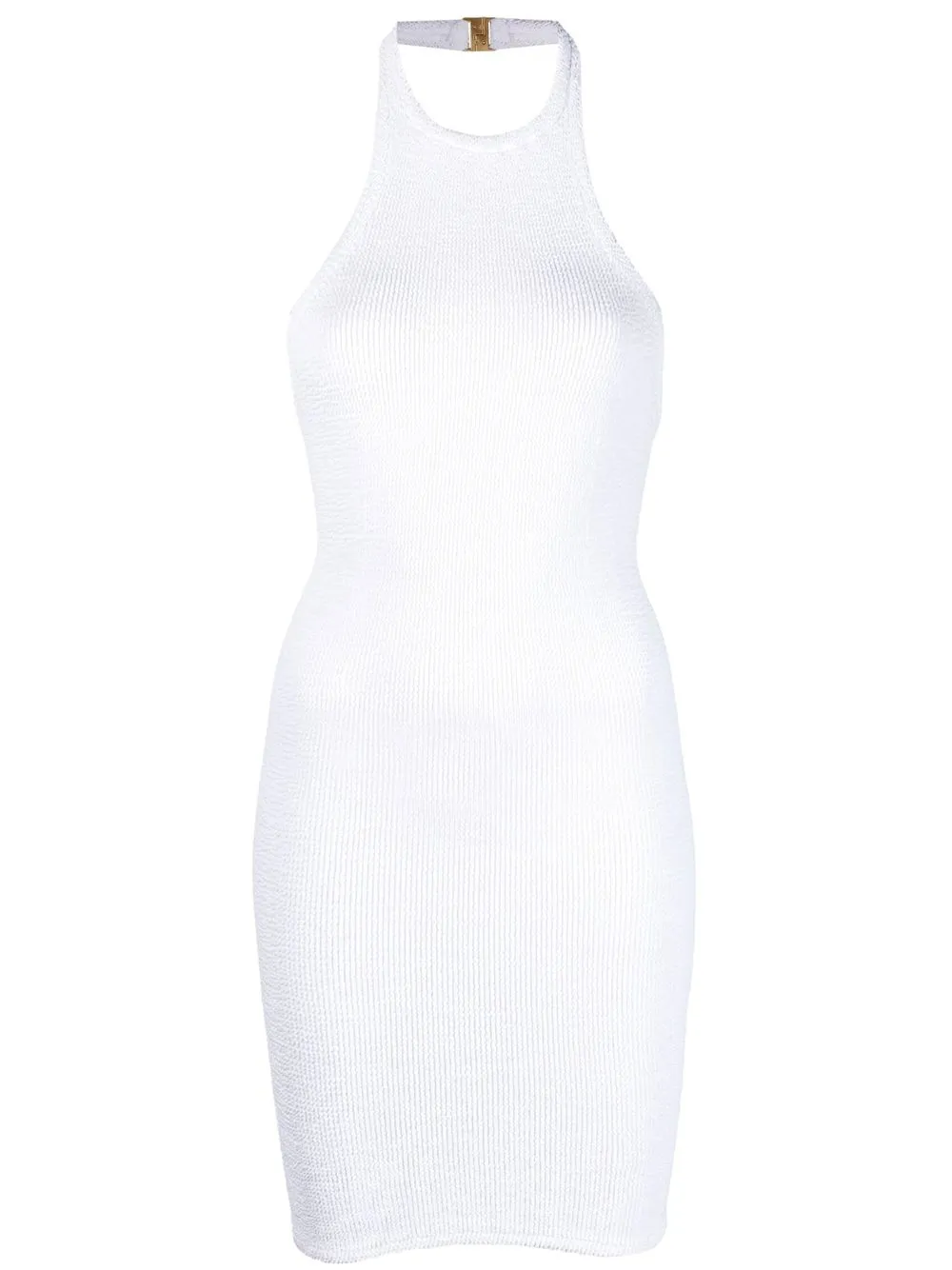 

Hunza G vestido Polly de cuello halter - Blanco