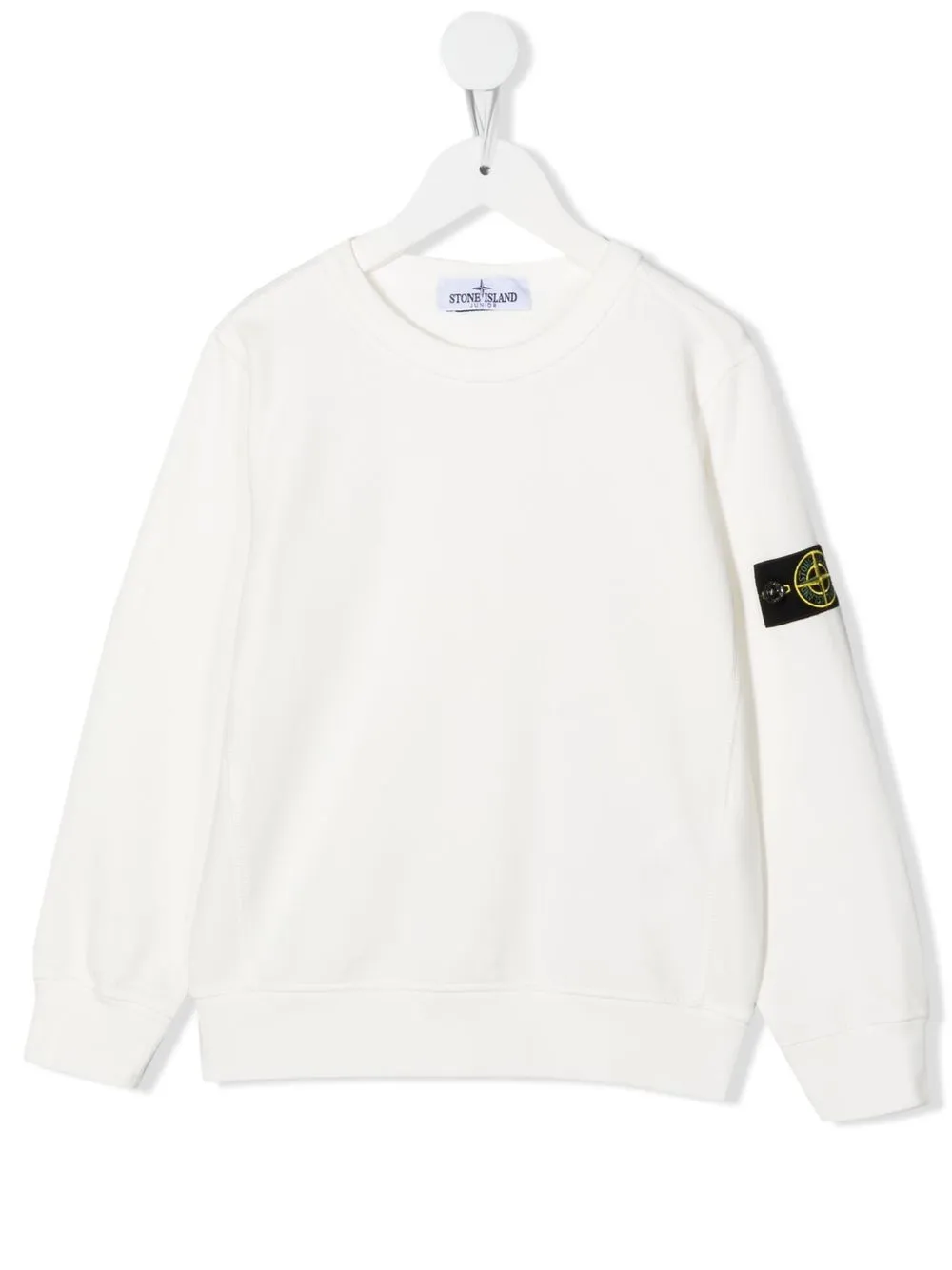

Stone Island Junior suéter con parche del logo - Blanco