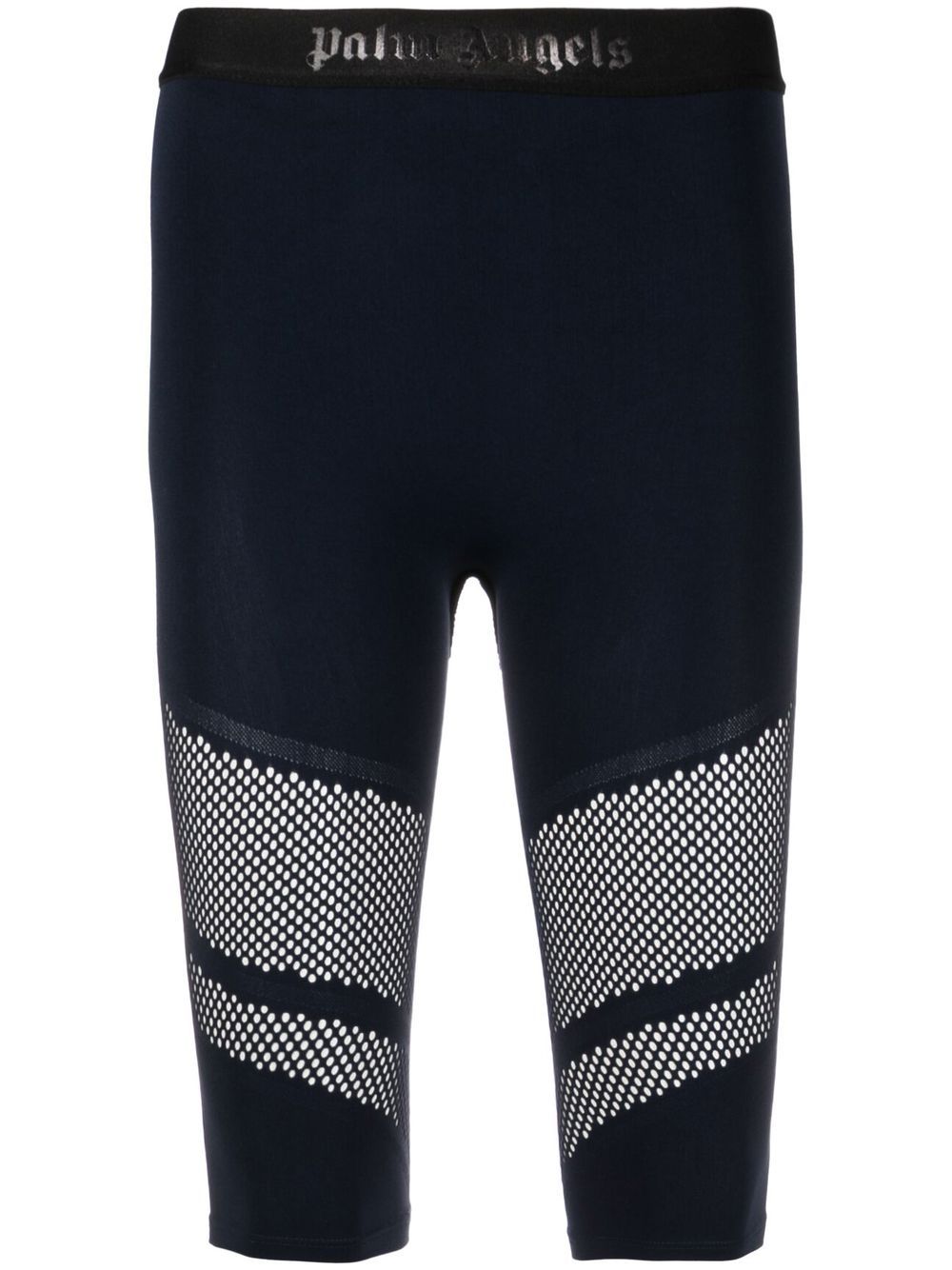 slim-fit mesh-detail shorts