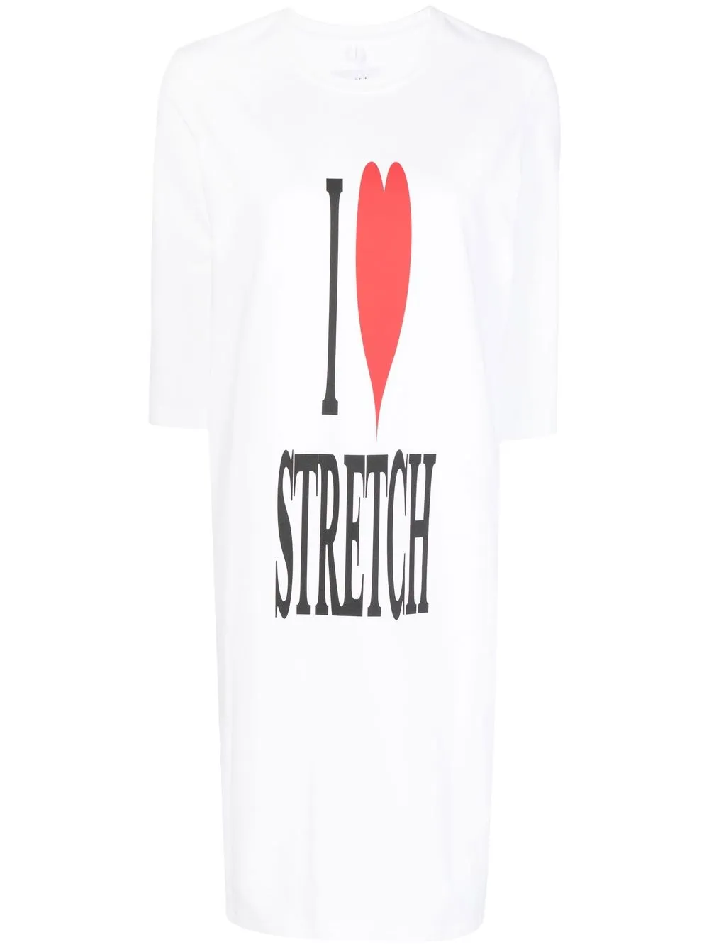 slogan-print longline T-shirt