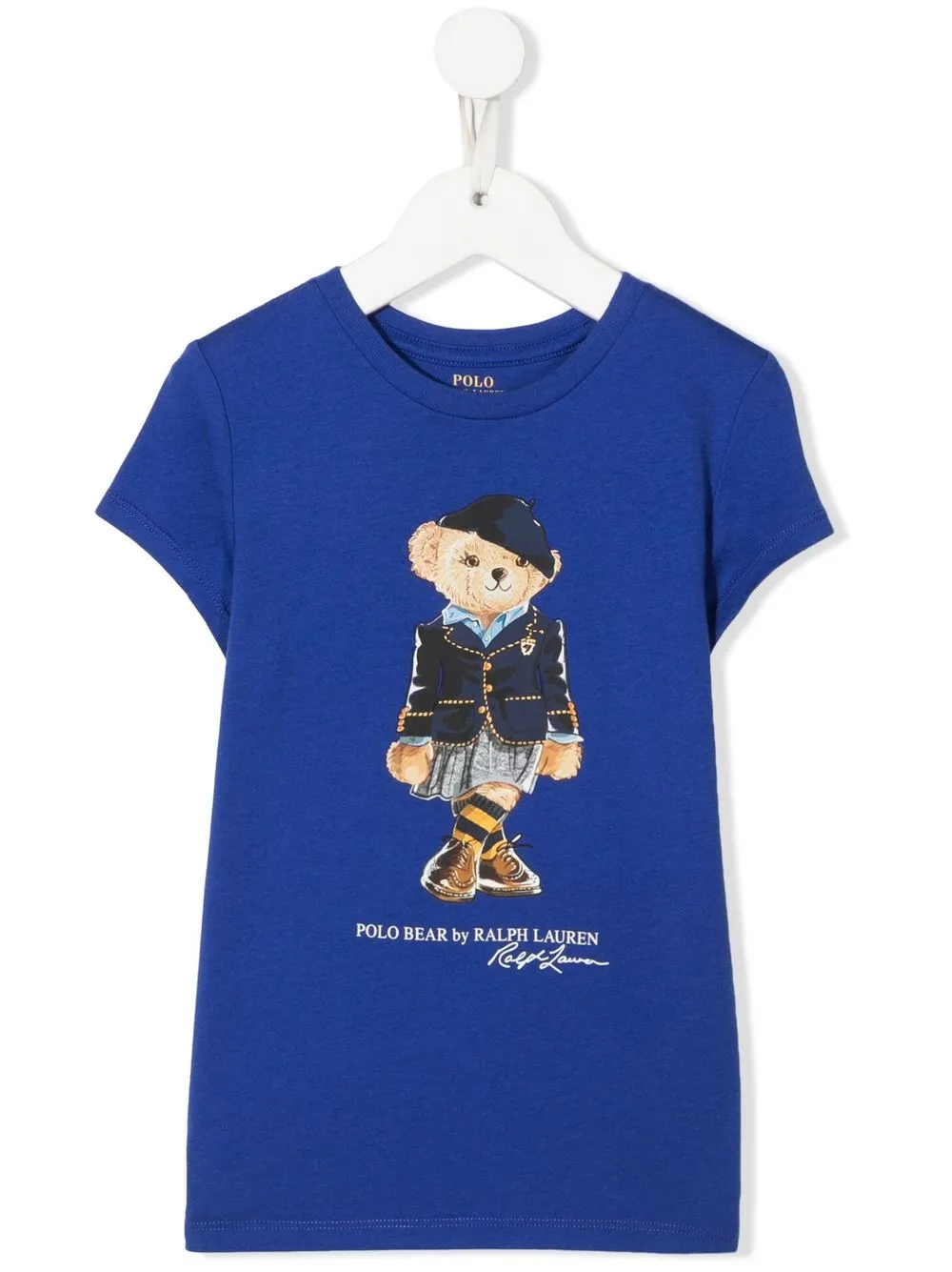 

Ralph Lauren Kids playera con motivo playera tipo polo Bear - Azul