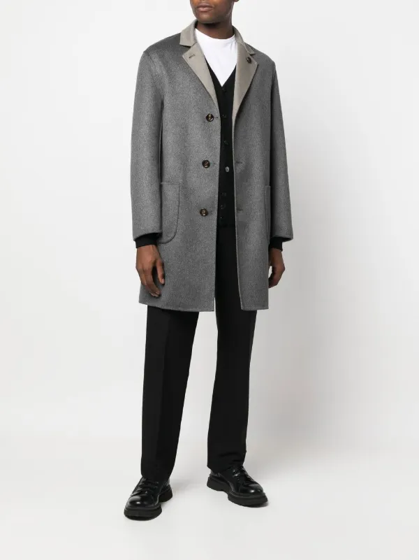 コートその他 KIRED PARANA CASHMERE COAT (WPARANAW.68185 07 GREY GREEN) Kired Parana single-breasted Coat | Grey | FARFETCH TW