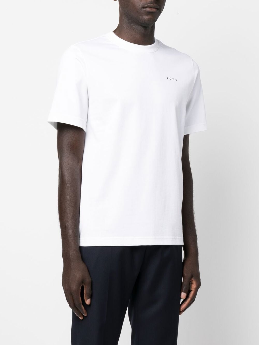 Shop Rohe Logo-print Short-sleeve T-shirt In White