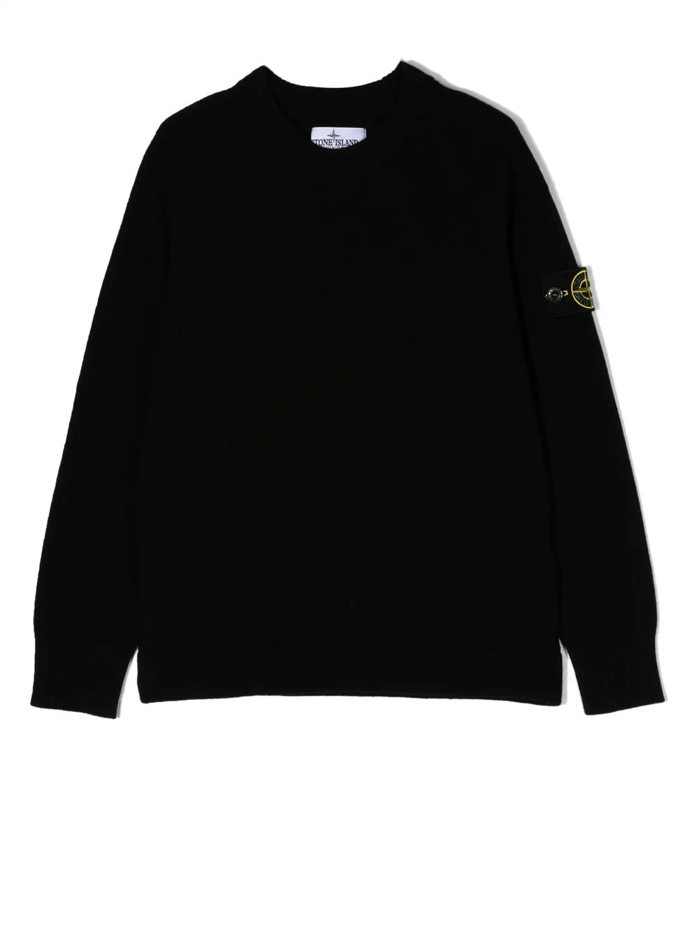 

Stone Island Junior compass-patch knitted jumper - Black