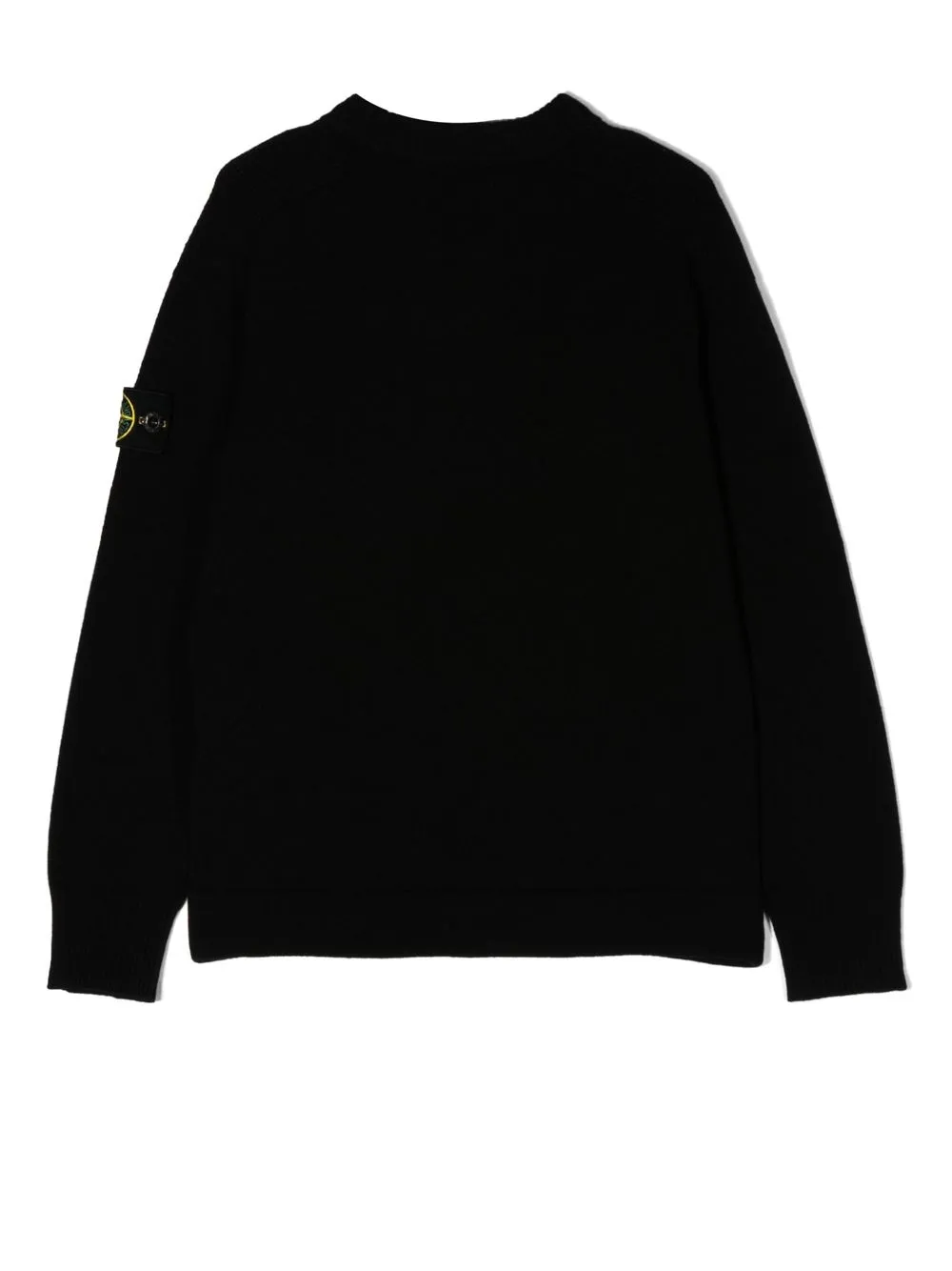 Stone Island Junior Trui met patch - Zwart