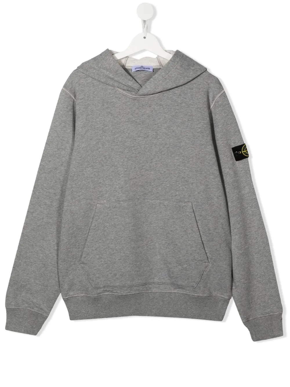 

Stone Island Junior hoodie con parche del logo - Gris