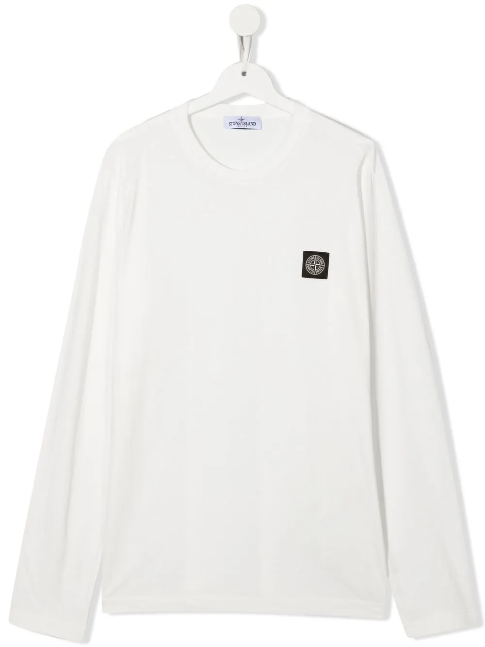 

Stone Island Junior playera con parche del logo - Blanco