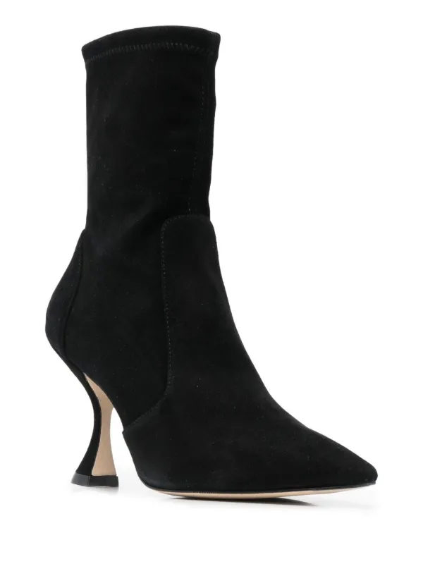 Stuart weitzman black outlet suede ankle boots