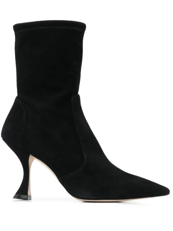 Stuart Weitzman stretch fit Ankle Boots Black FARFETCH AE