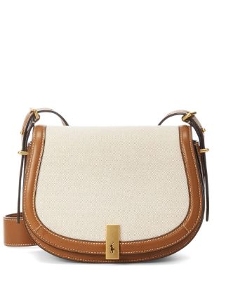 polo ralph lauren brown leather crossbody Bag (See pics for details)