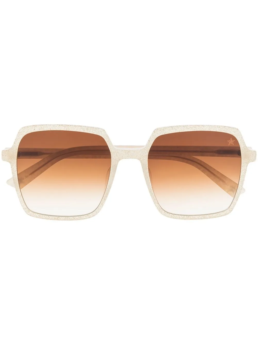 

Shanghai Tang Disco glitter-detail sunglasses - Gold