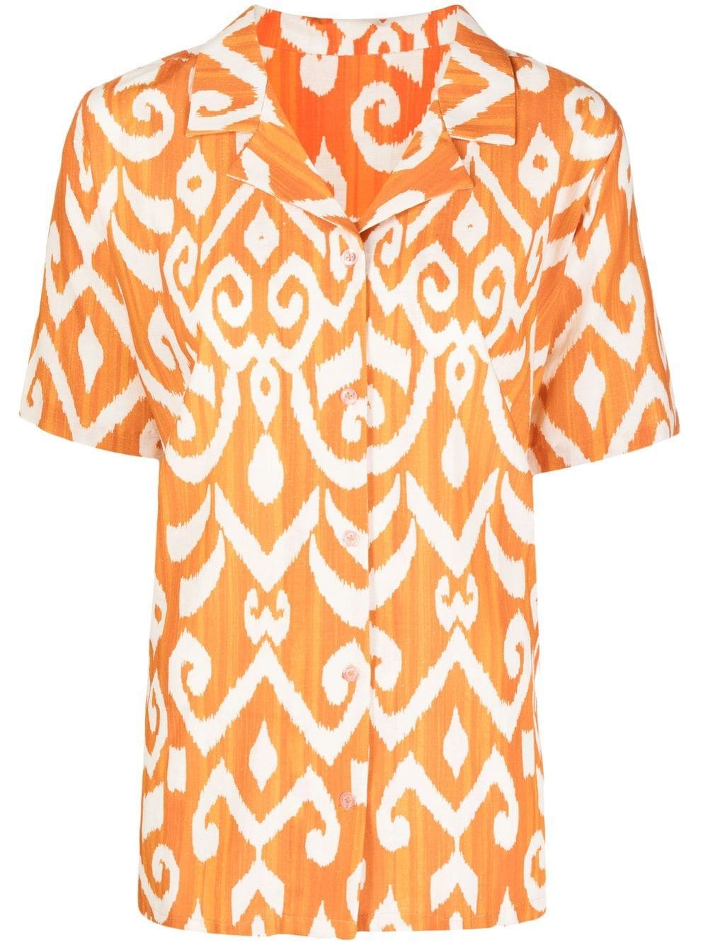Bambah geometric short-sleeve shirt - Orange