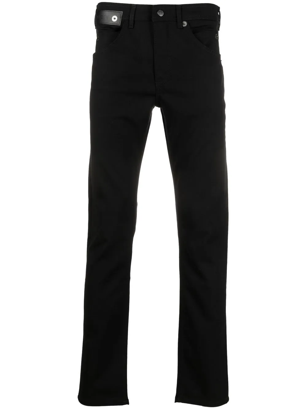 

Neil Barrett logo-patch slim fit jeans - Black