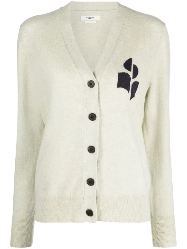 Karin logo-intarsia Cardigan - Farfetch
