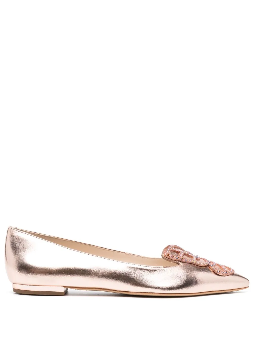 

Sophia Webster flats con aplique de mariposa - Rosado