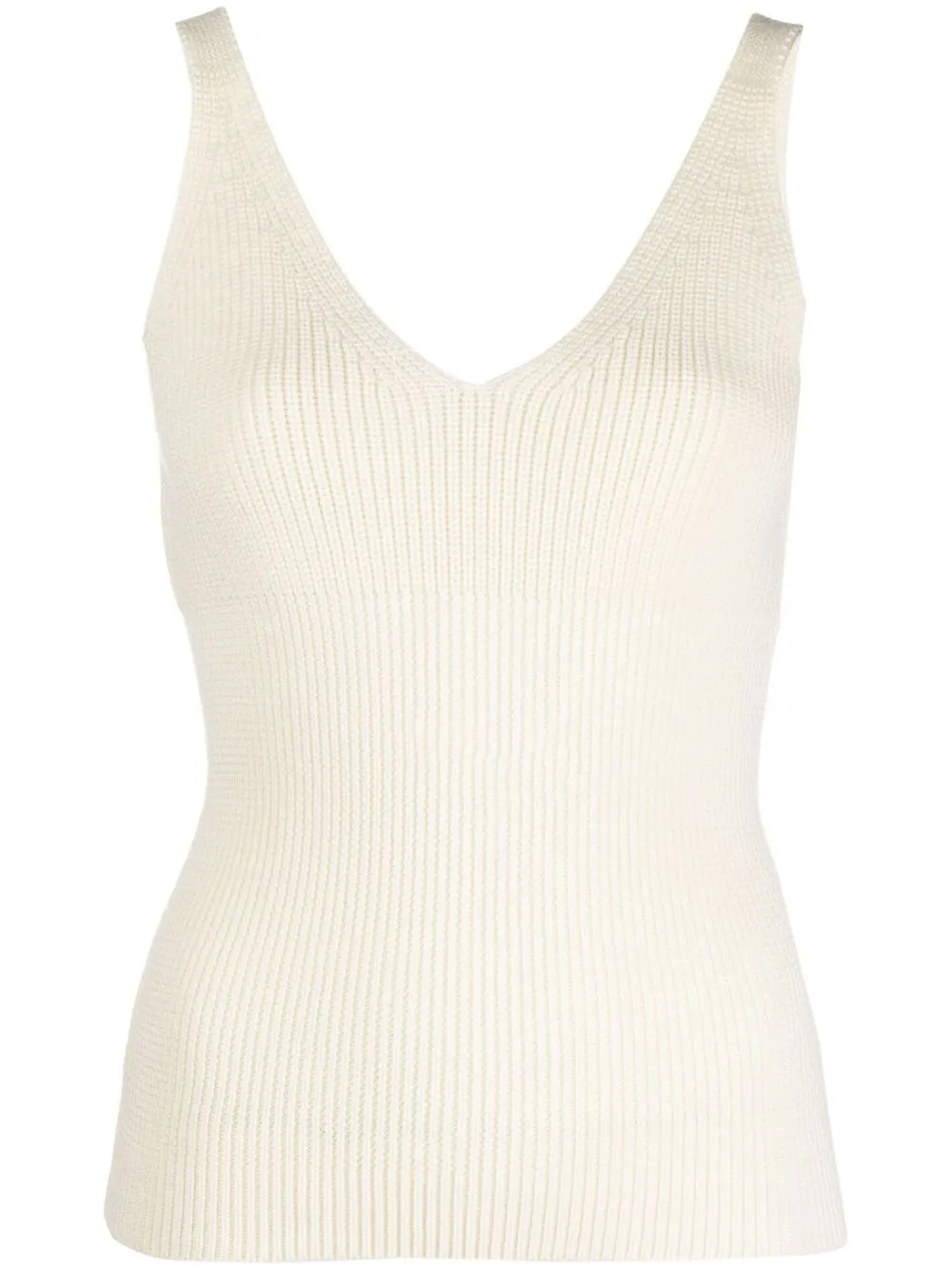 

P.A.R.O.S.H. ribbed-knit vest top - White