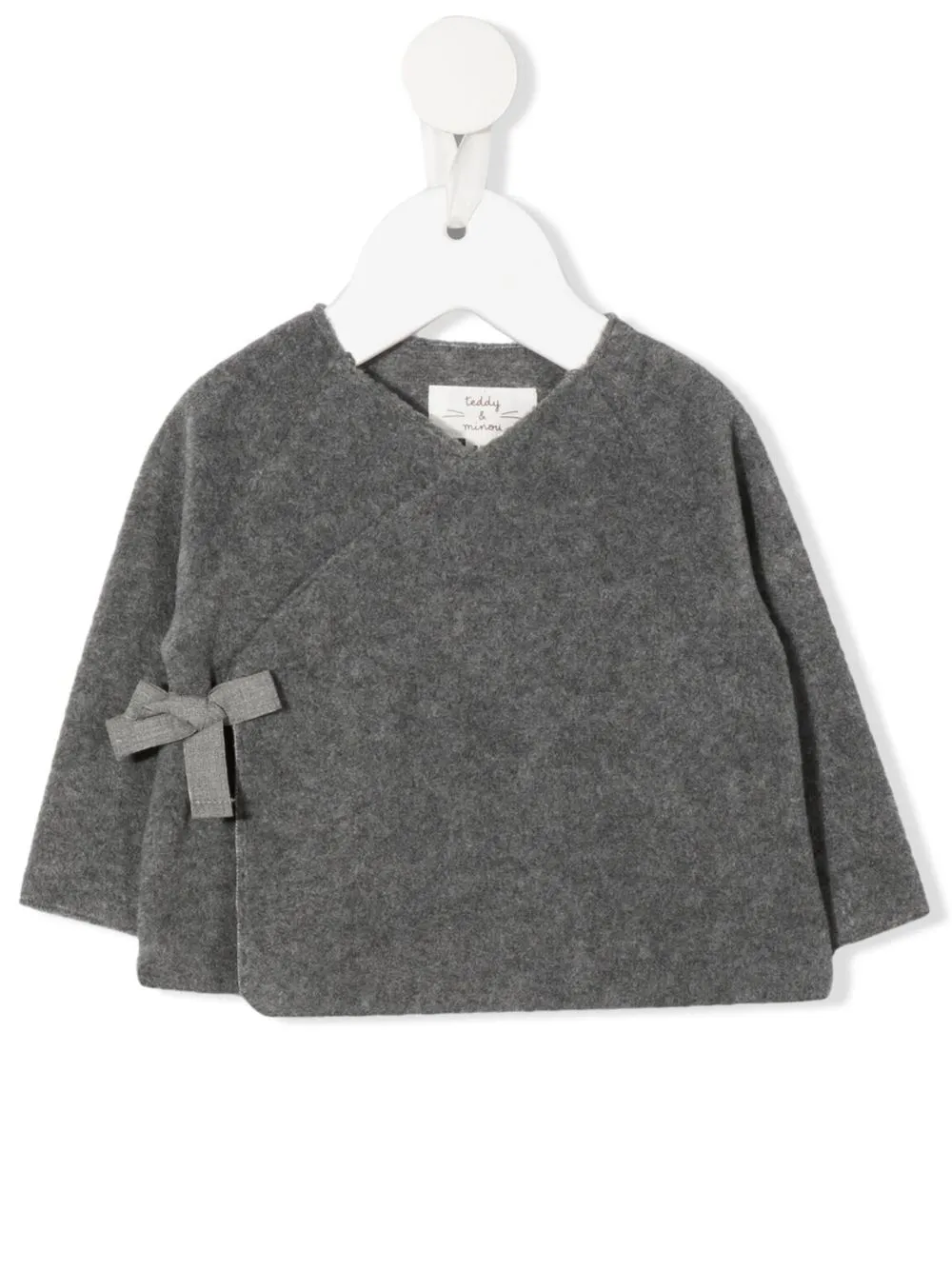 

TEDDY & MINOU side-tie wrap cardigan - Grey