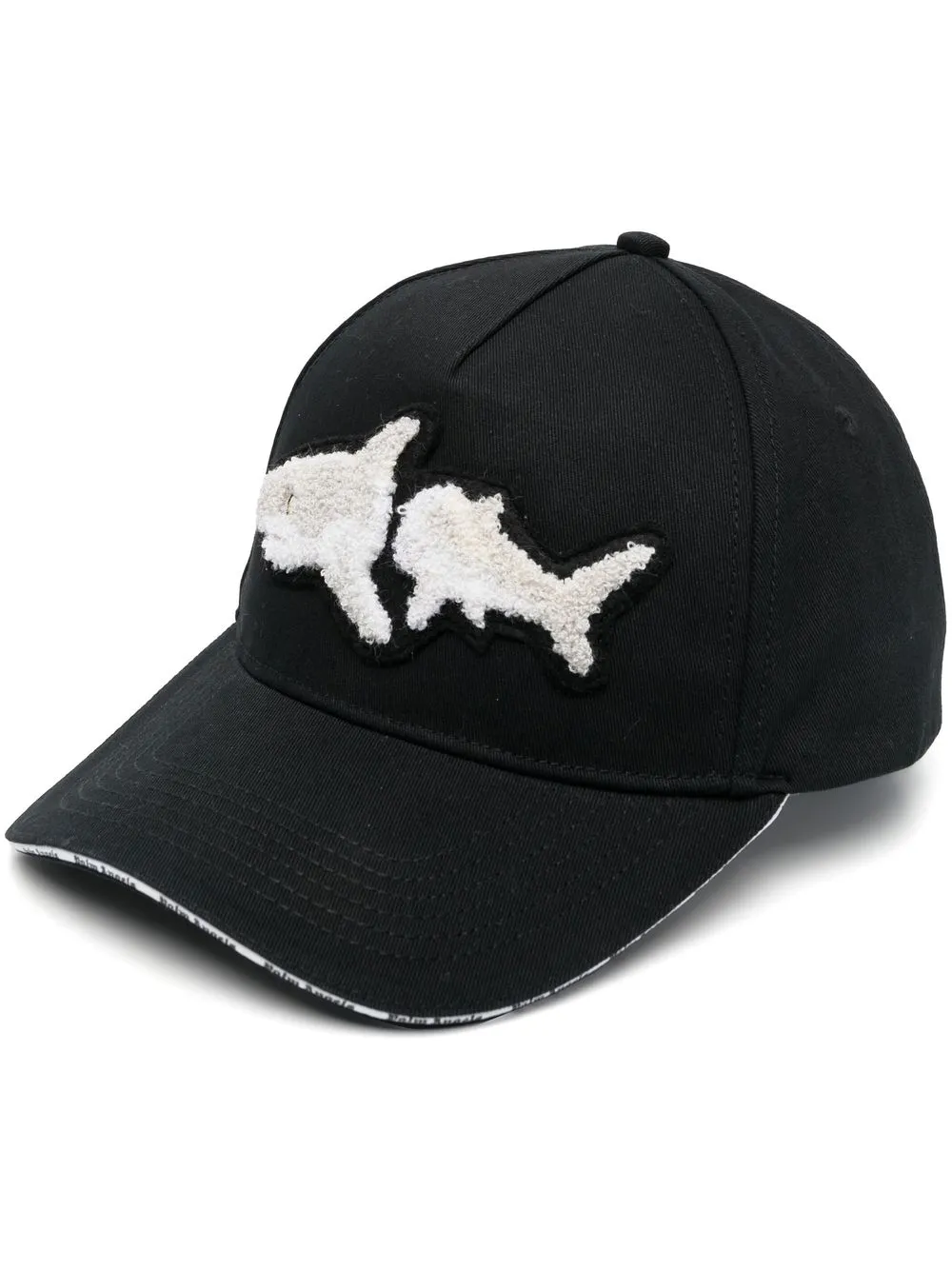 

Palm Angels gorra con tiburón bordado - Negro