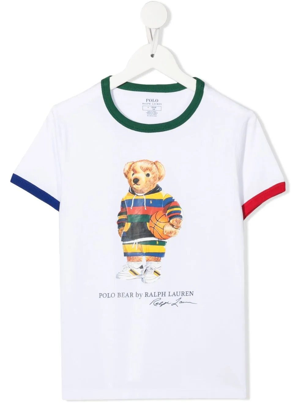 

Ralph Lauren Kids playera con motivo Teddy Bear - Blanco