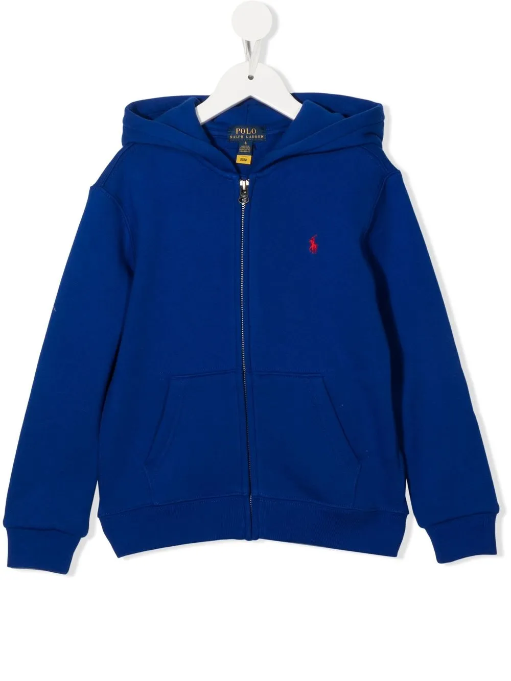 

Ralph Lauren Kids logo-embroidered zipped hoodie - Blue