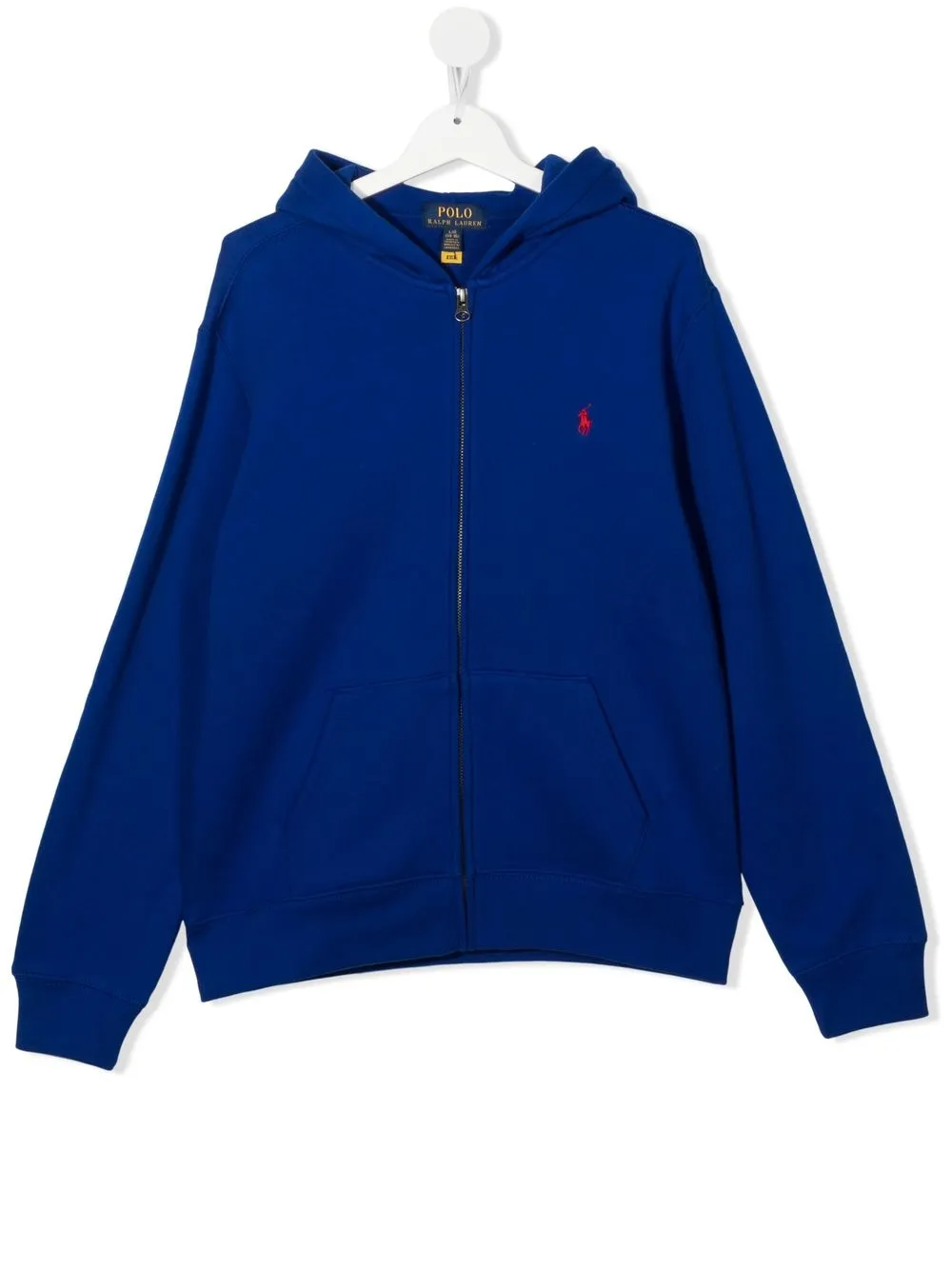 

Ralph Lauren Kids embroidered-pony detail zipped hoodie - Blue