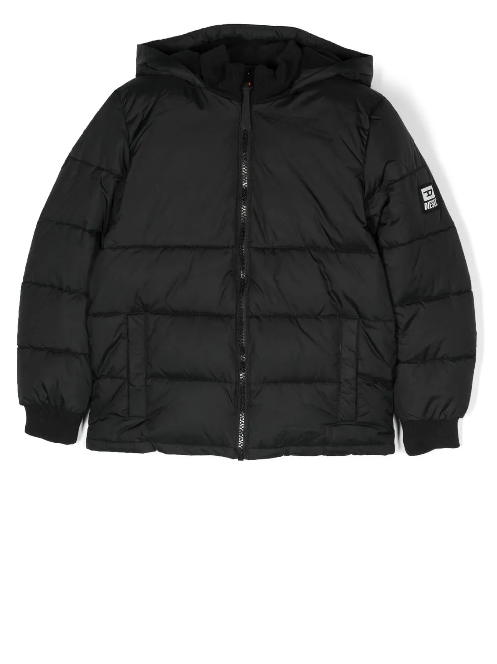 

Diesel Kids logo-print puffer jacket - Black