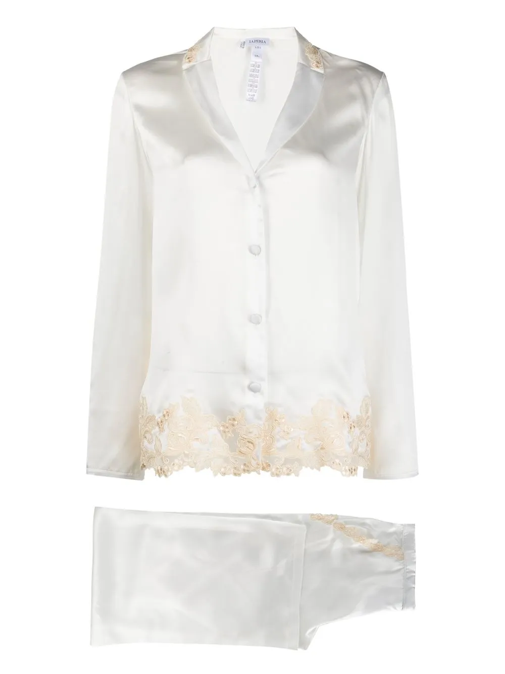 

La Perla Maison lace-trim two-piece pyjamas - White